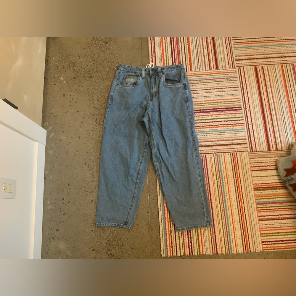 Empyre denim jeans with built-in string belt